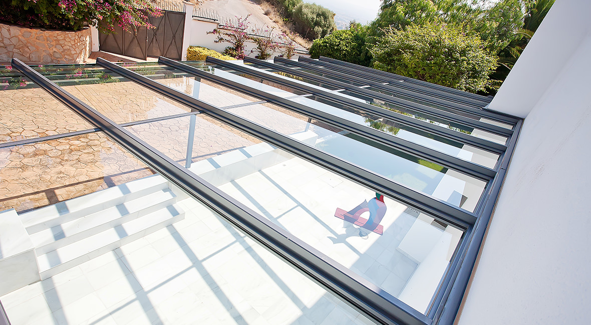 Terrassendächer aus Glas